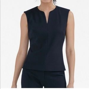 M.M Lafluer Navy Sleeveless Blouse Size6